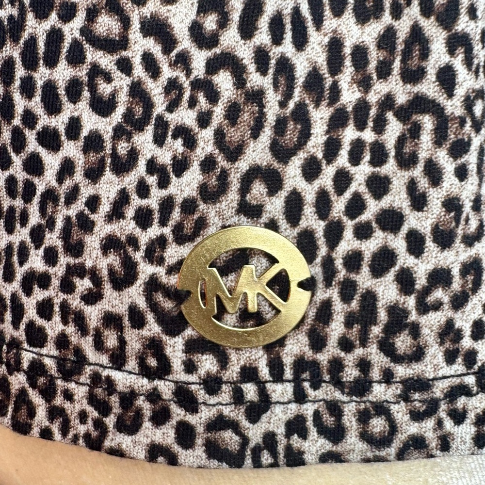 **SOLD** Michael Kors Animal Print Blouse peplum 3/4 sleeve - Black and White